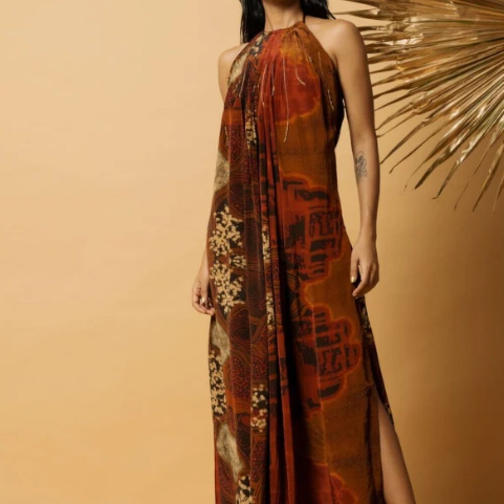 STUNNING SHRISTI CHETANI HALTER NECK DRESS - BNWT - Picture 2 of 7